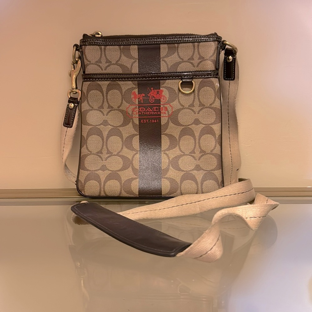 Coach signature brown Crossbody Bag